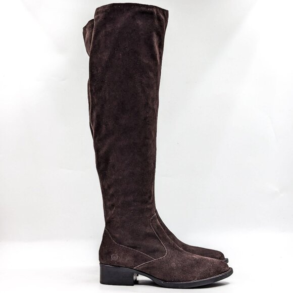 Born Women Borman Over The Knee Grey Suede Waterproof Tall Boots size 6.5 - Picture 6 of 10